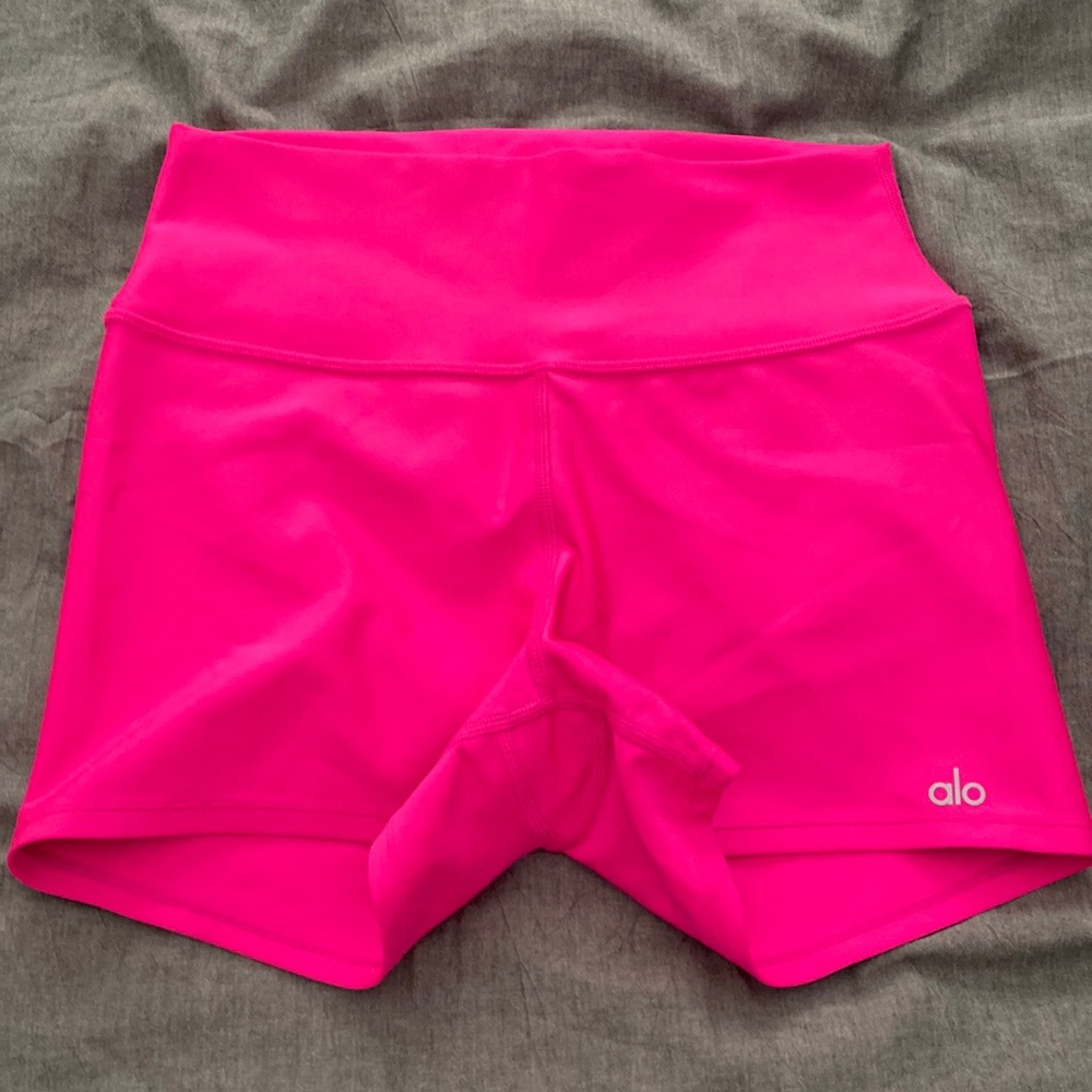 Hot pink alo yoga shorts